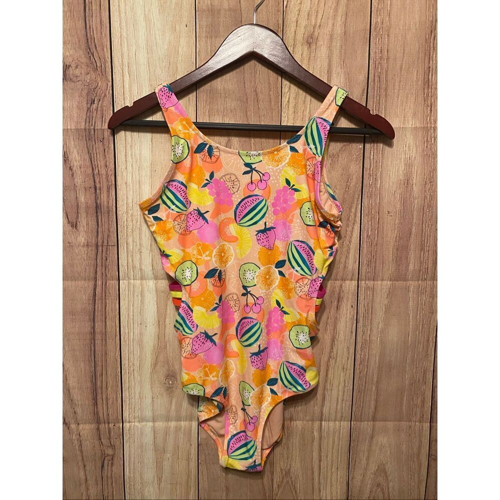 Gossip Girl size 16 NWT One piece swimsuit orange yellow pink fruit
